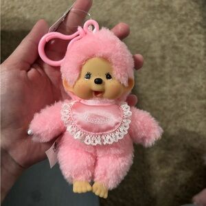 Urban Outfitters Pink Plush Keychain